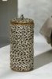 Black/White Woven Toilet Roll Storage - Image 1 of 1
