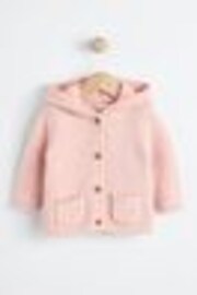 Pink Knitted Baby Cardigan (0mths-2yrs) - Image 1 of 1