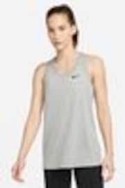 Nike Light Grey Dri-FIT Racerback Tank Vest Top - Image 1 of 1