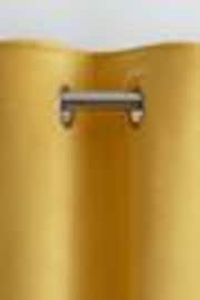 Yellow Ochre Matte Velvet Lined Eyelet Curtains - Image 1 of 1