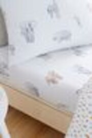 Bianca Natural Zoo Animals 100% Cotton Fitted Sheet - Image 1 of 1