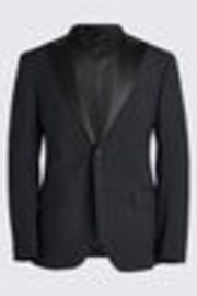 MOSS Black Tailored Fit Performance Peak Tuxedo Suit Jacket - Image 1 of 1