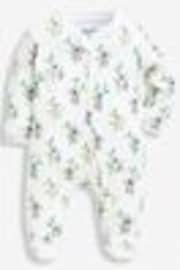 JoJo Maman Bébé White Koala Print Zip Cotton Baby Sleepsuit - Image 1 of 1