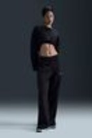 Nike Black Phoenix Fleece High Waisted Wide Leg Joggers - Image 1 of 1