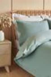 Sage Green Waffle Duvet Cover and Pillowcase Set - Image 1 of 1