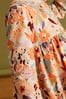 Rayon Challis Floral Print Maxi Dress
