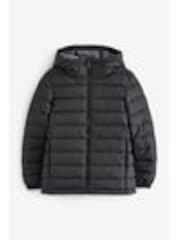 Black Quilted Midweight Hooded Jacket (3-17yrs) - Image 1 of 1