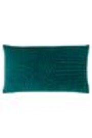 Furn Teal Blue 30 x 60cm Mangata 100% Cotton Velvet Cushion - Image 1 of 1