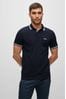Long sleeve Tartan trimmed polo Barbour® and Shield embroidery to wearers lef