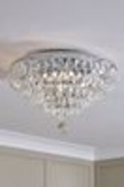BHS Chrome 55cm Elsa Crystal Diamond Flush Ceiling Light - Image 1 of 1