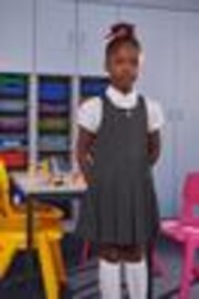 Clarks Grey/Black School Zip Front Pinafore Dress - Image 1 of 1