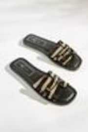 Tiger Print Regular/Wide Fit Forever Comfort® Leather Mule Flat Sandals - Image 1 of 1