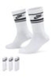 Nike White Sportswear Everyday Essential White Crew Socks 3 Pack - Image 1 of 1