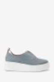 Blue Slip On Signature Forever Comfort® Leather Wedge Trainers - Image 1 of 1