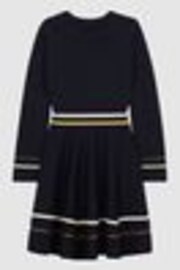 Reiss Navy Edith Junior Knitted Dress - Image 1 of 1