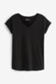 Noir - T-shirt Shallow Colen V 100% coton riche en manchesrs - Image 1 of 1