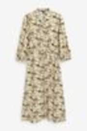 Neutral Floral Print Belted Long Sleeve Button Through Shirt Dress - Image 1 of 1