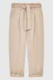 Reiss Camel Joanie 9-12 yrs Paper Bag Cargo Trousers - Image 1 of 1