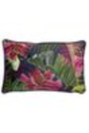 Riva Paoletti Multicolour Kala Lilly Printed Velvet Cushion - Image 1 of 1