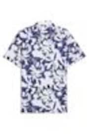 Puma White Mens Mattr Broken Flower Print Golf Polo Shirt - Image 1 of 1