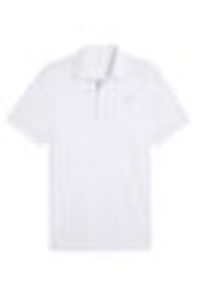 Puma White Mens Pure 2.0 Golf Polo Shirt - Image 1 of 1
