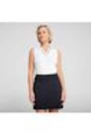 Puma White Womens Cloudspun Piped Sleeveless Golf Polo Shirt - Image 1 of 1