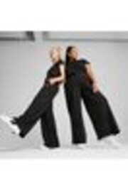 Puma Black Womens Wardrobe Essentials Relaxed Wide Leg Sweatpants - Image 1 of 1