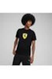 Черный - Puma Mens Scuderia Ferrari Race Coloured Big Shield T-Shirt - Image 1 of 1