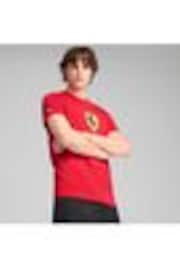 Красный - Puma Mens Scuderia Ferrari Race Coloured Big Shield T-Shirt - Image 1 of 1