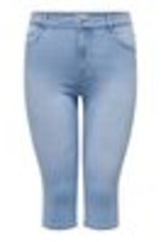 ONLY Curve Blue Denim Capri Jeans - Image 1 of 1