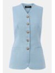 Azul - Whistles Molly Linen Waistcoat - Imagen 1 de 1