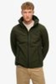 Superdry Green Hooded Soft Shell Trekker Jacket - Image 1 of 1