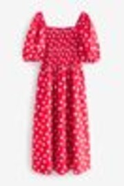 Baukjen Red Alicia Smock Midi 100% Cotton Dress Crimson Polka - Image 1 of 1
