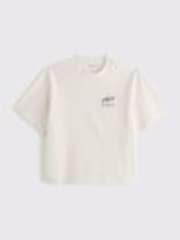 Abercrombie & Fitch Back Print Short Sleeve 100% Cotton White T-Shirt - Image 1 of 1