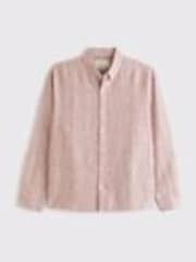 Abercrombie & Fitch Red Long Sleeve 100% Linen Shirt - Image 1 of 1