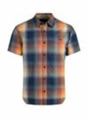 Weird Fish Blue Judd Short Sleeve 100% Cotton Check Shirt - Image 1 of 1