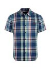 Weird Fish Aqua Blue Judd Short Sleeve 100% Cotton Check Shirt - Image 1 of 1