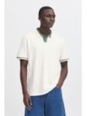 Blend White Resort Short Sleeve 100% Cotton Polo Shirt - Image 1 of 1