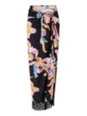 Pour Moi Black Floral Fringe Trim Crinkle Woven Multiway Sarong - Image 1 of 1