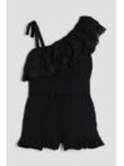 River Island Black Girls Broderie Textured Playsuit - Image 1 of 1