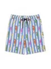 Chelsea Peers Blue Seahorse Stripe Print Swim Shorts - Image 1 of 1