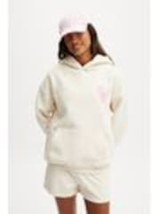 Cotton On Cream Plush Premium Graphic Hoodie - Image 1 of 1