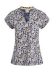 Weird Fish Blue Alia Printed Jersey 100% Cotton Sweat Top - Image 1 of 1