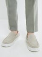 River Island Natural Suede Wedge Cupsole Loafers - Image 1 of 1