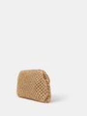 Accessorize Gold Woven Clutch Bag - Image 1 of 1