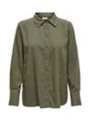 JDY Green Linen Blend Loose Shirt - Image 1 of 1