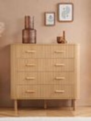 Birlea Brown Axel 5 Drawer Fluted Chest - Image 1 of 1