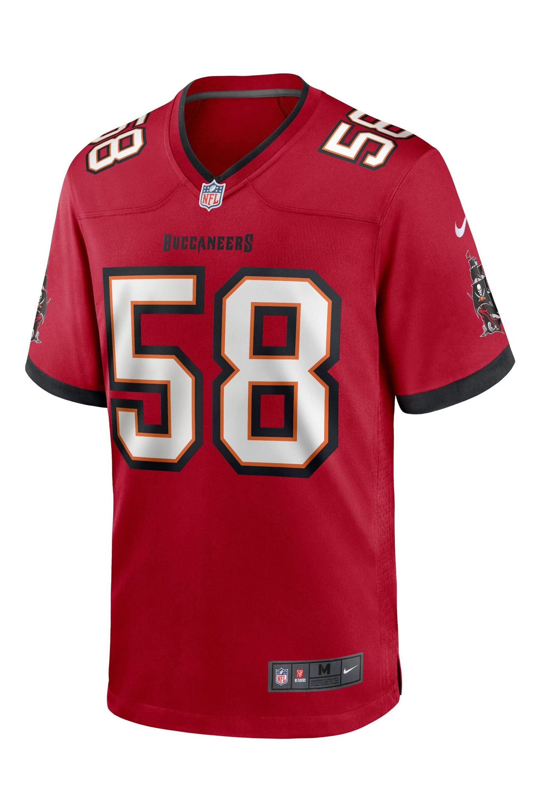 Buy Nike Red NFL Tampa Bay Buccaneers Game Team Colour Jersey Shaquil