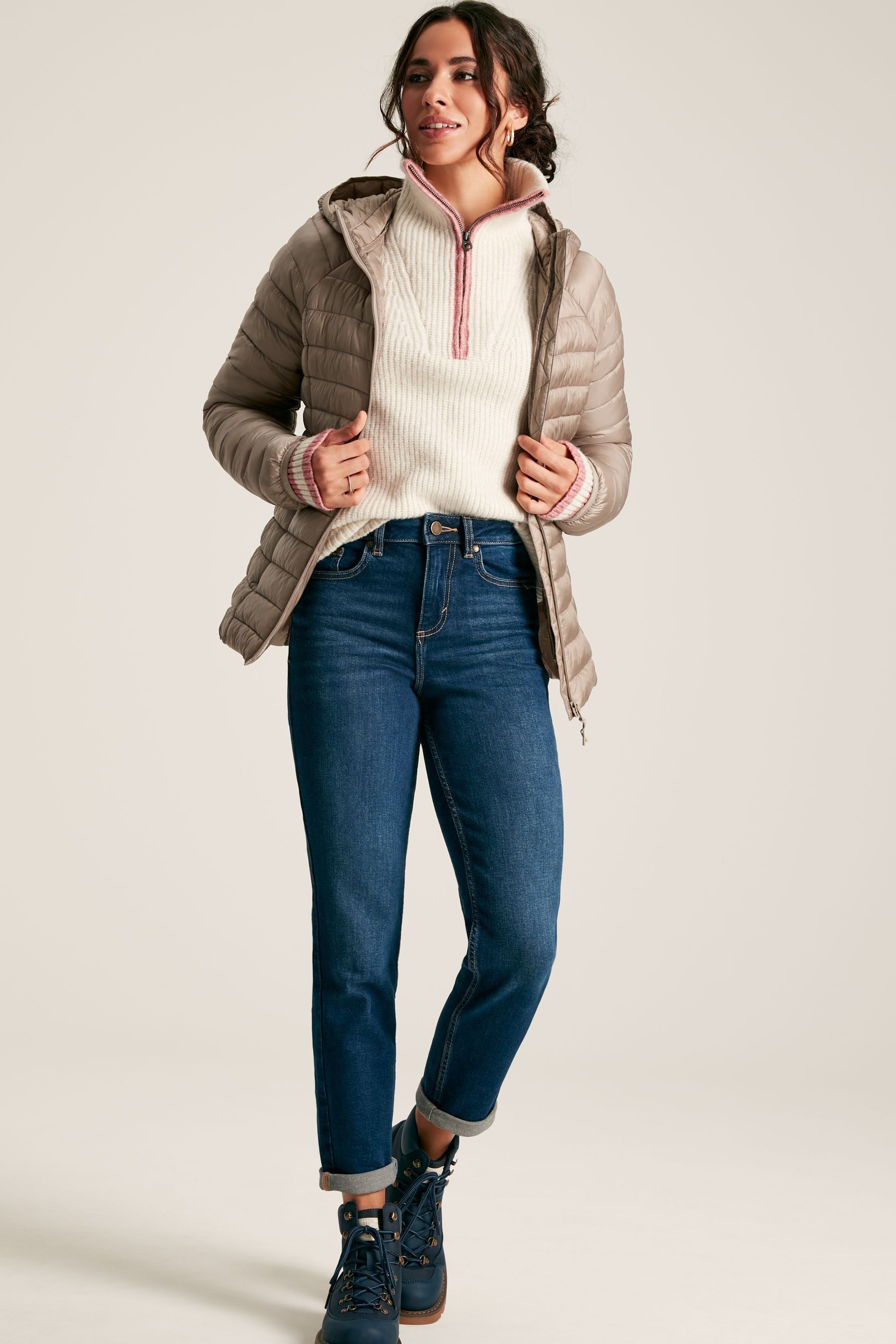 Buy Joules Bramley Silver Tone Showerproof Packable Padded Coat from