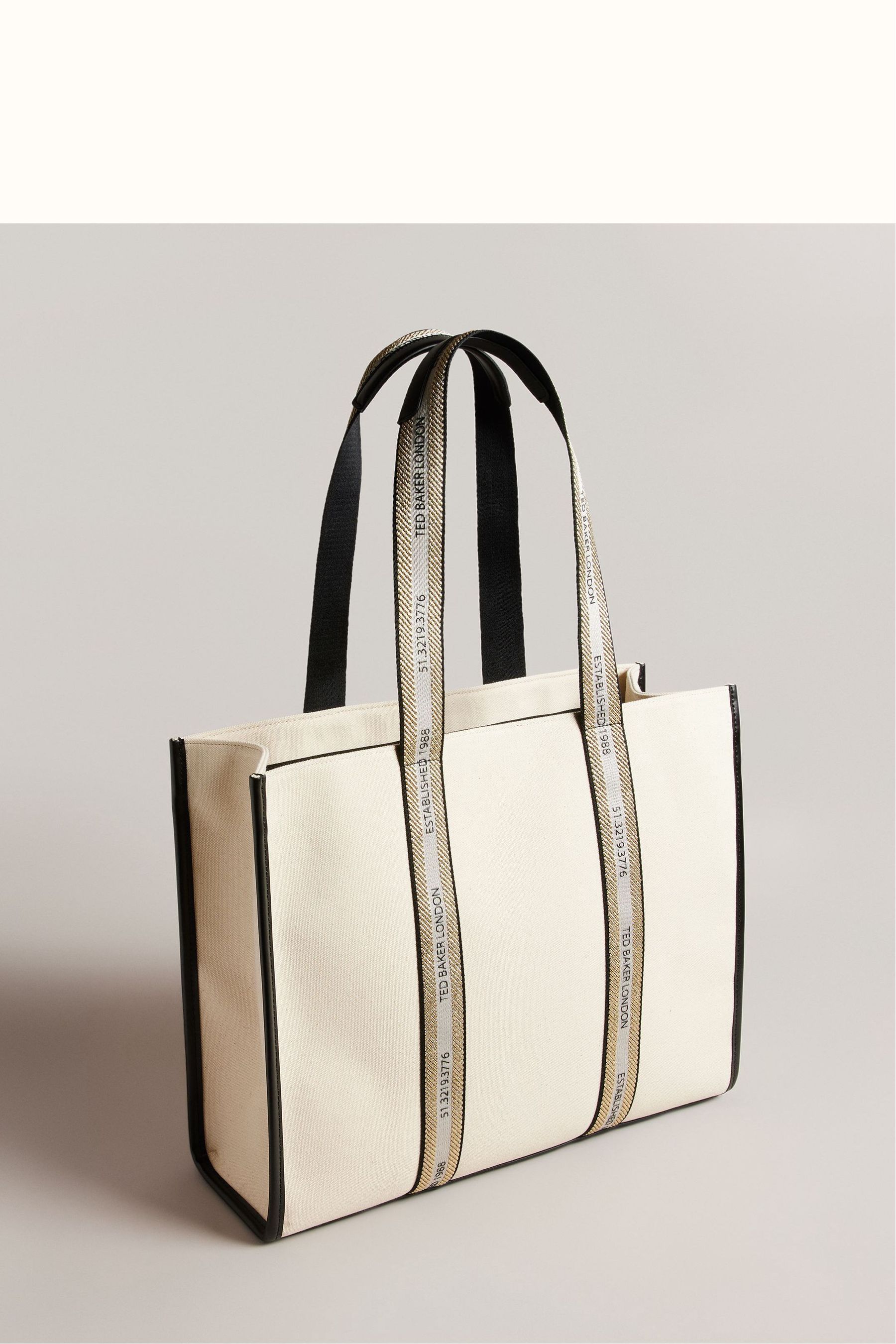 Buy Ted Baker Cream Georjey Branded bing Canvas Tote Bag from the
